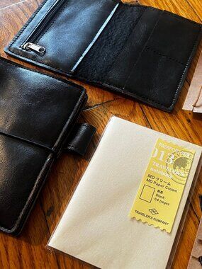 Vegan Leather Traveler's Notebook Cover & Wallet Insert Set - Passport Size